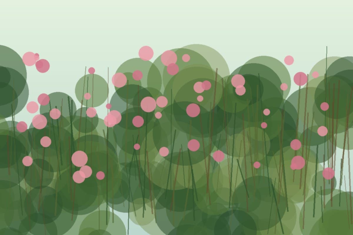 Painterly field illustration of Common milkweed in a Central Virginia native habitat planting
