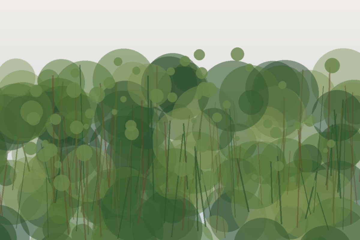 Painterly field illustration of Pennsylvania sedge in a Central Virginia native habitat planting